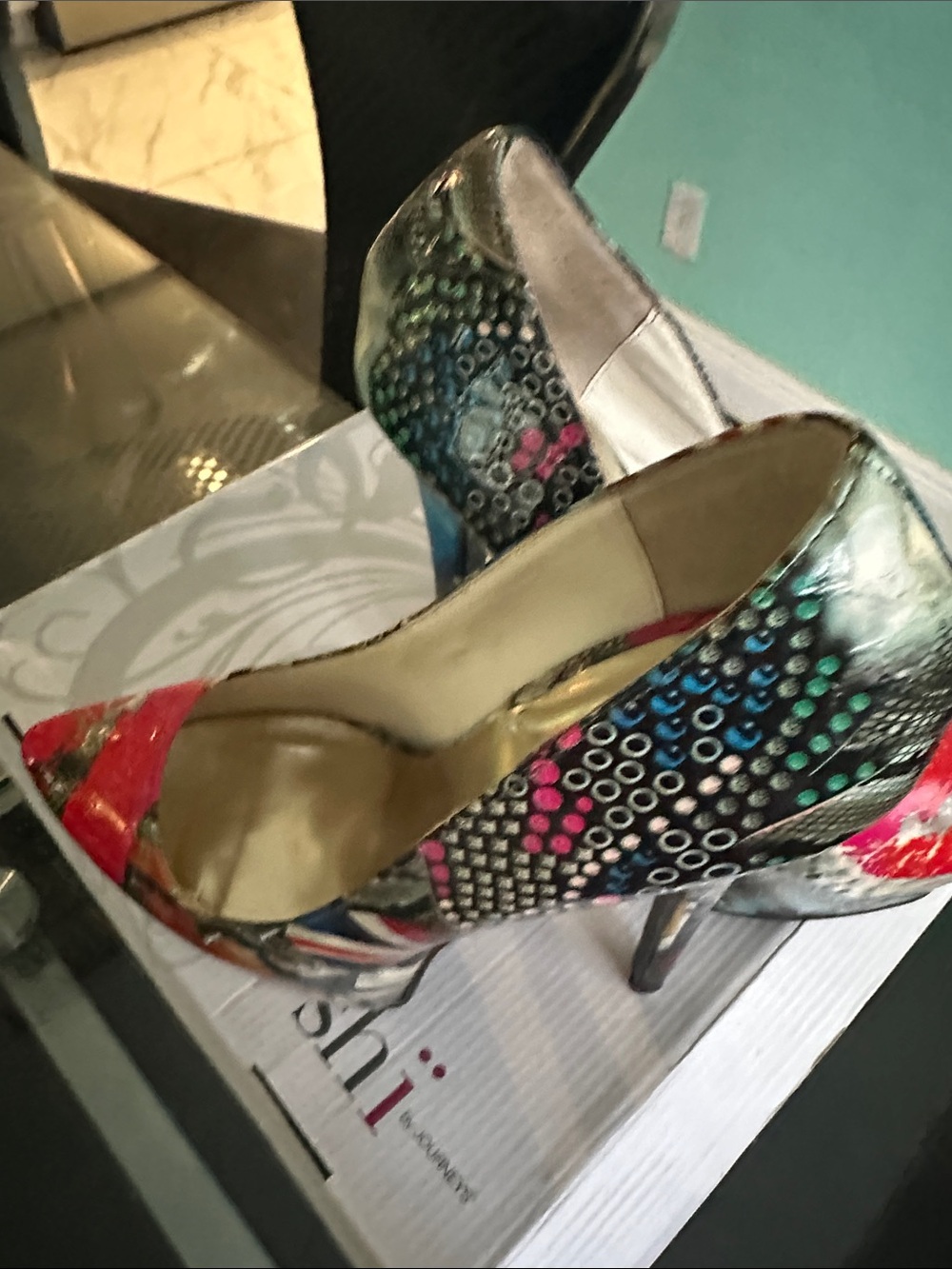Shi by JOURNEYS Multicolor Patterned Pointed Toe Stiletto